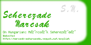 seherezade marcsak business card